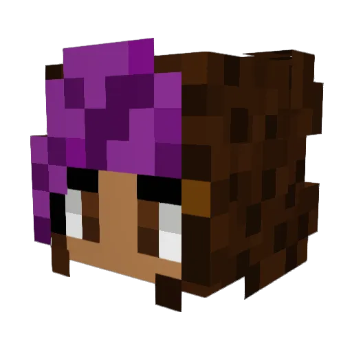 trashvibezz Minecraft avatar head, 3D render
