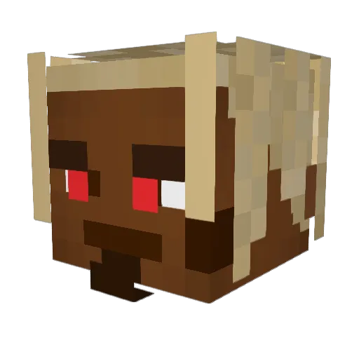 trashxz Minecraft avatar head, 3D render