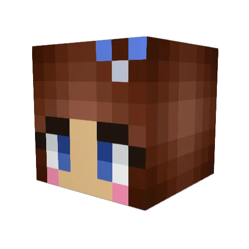 trashzunaka Minecraft avatar head, 3D render