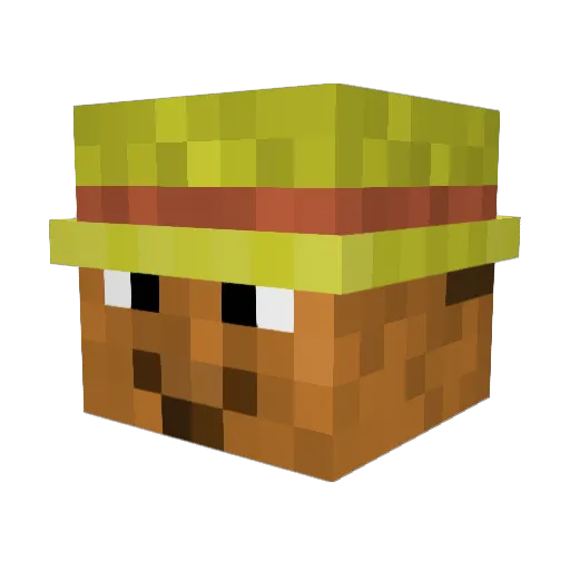 traunamis Minecraft avatar head, 3D render