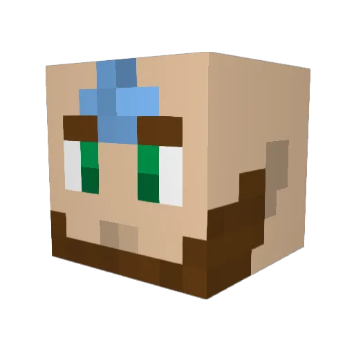 trav90 Minecraft avatar head, 3D render