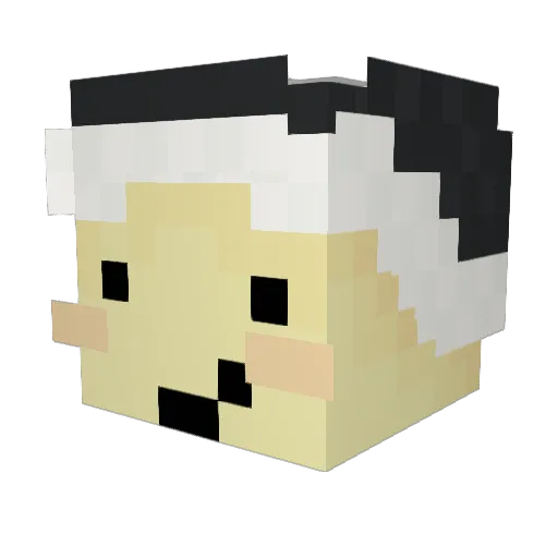 travdev Minecraft avatar head, 3D render