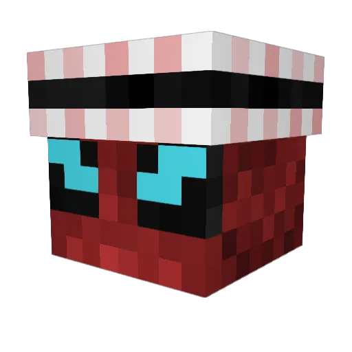 traversethefog Minecraft avatar head, 3D render