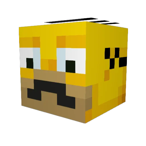 travisid Minecraft avatar head, 3D render