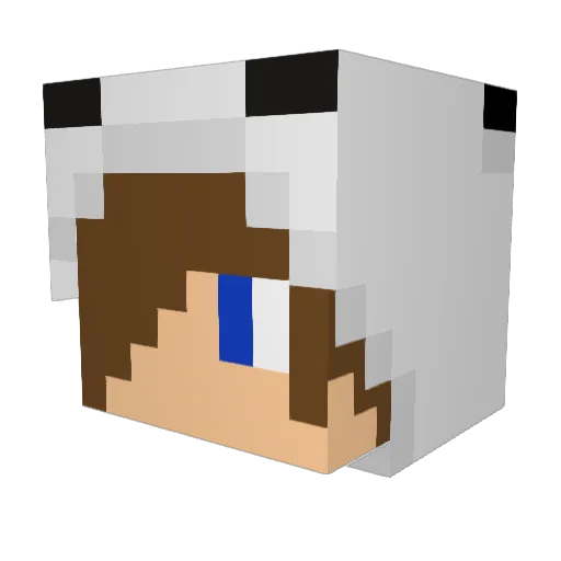 travmessin Minecraft avatar head, 3D render
