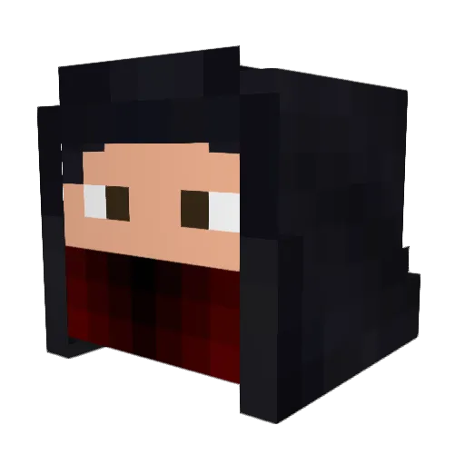 traxdize Minecraft avatar head, 3D render