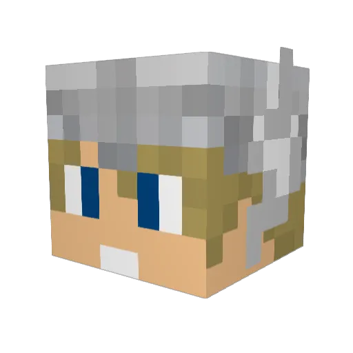 traxzoon Minecraft avatar head, 3D render