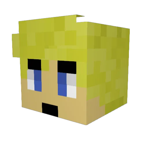 traybould Minecraft avatar head, 3D render