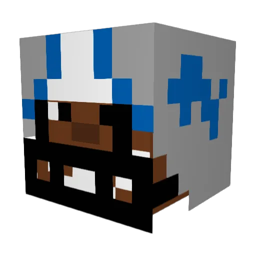 trbo22223 Minecraft avatar head, 3D render