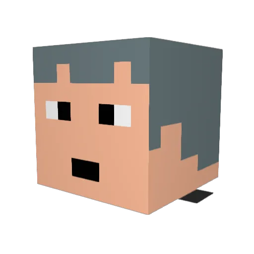 trburaj Minecraft avatar head, 3D render