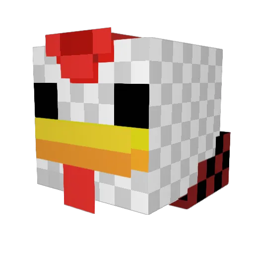 treade Minecraft avatar head, 3D render