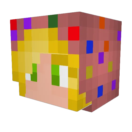 treasuredonut Minecraft avatar head, 3D render