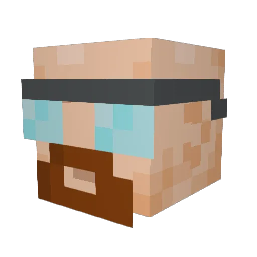 treaty19 Minecraft avatar head, 3D render