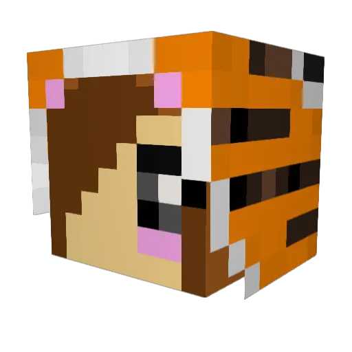 trebrad Minecraft avatar head, 3D render