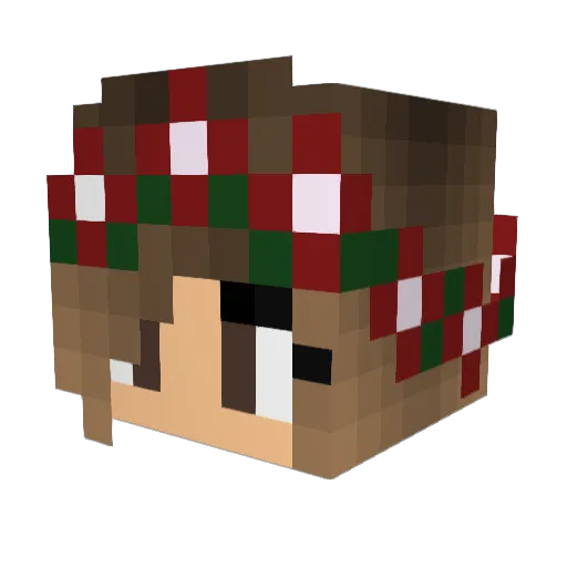 trebuH3pe Minecraft avatar head, 3D render