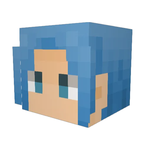 trebucket Minecraft avatar head, 3D render