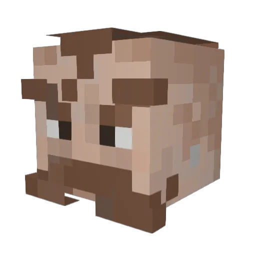 tree333 Minecraft avatar head, 3D render
