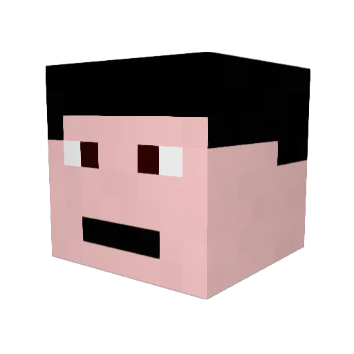 treecer Minecraft avatar head, 3D render