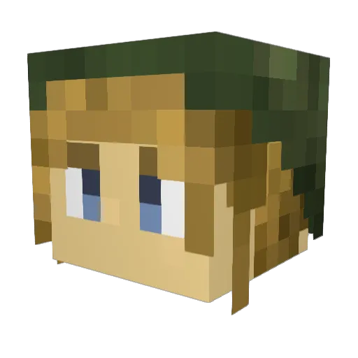 treepuncher3 Minecraft avatar head, 3D render