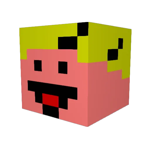trees32 Minecraft avatar head, 3D render