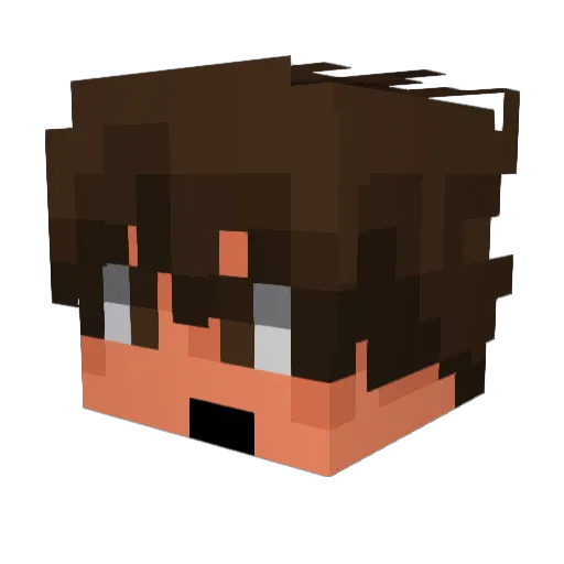 treest Minecraft avatar head, 3D render