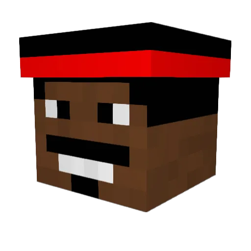 trelmfao Minecraft avatar head, 3D render