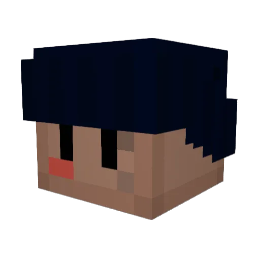 tremblant Minecraft avatar head, 3D render