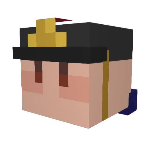 trenchpit Minecraft avatar head, 3D render