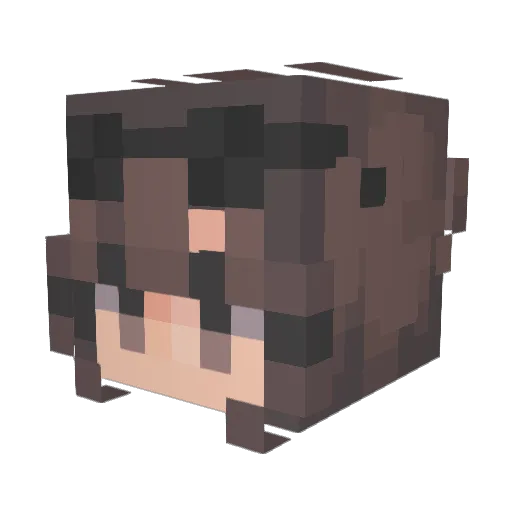 trendymeg Minecraft avatar head, 3D render