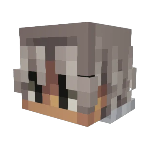 trenics Minecraft avatar head, 3D render
