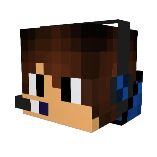 trentycc Minecraft avatar head, 3D render