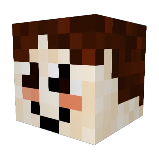 tresdem Minecraft avatar head, 3D render