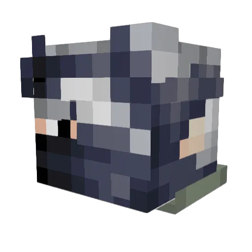 trespasur Minecraft avatar head, 3D render