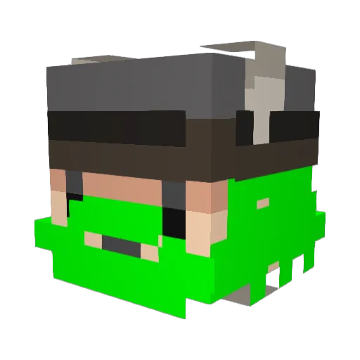 trev199 Minecraft avatar head, 3D render