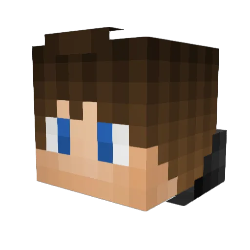 trevoqr Minecraft avatar head, 3D render