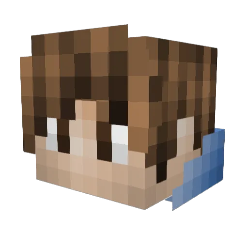 trevorRoks Minecraft avatar head, 3D render