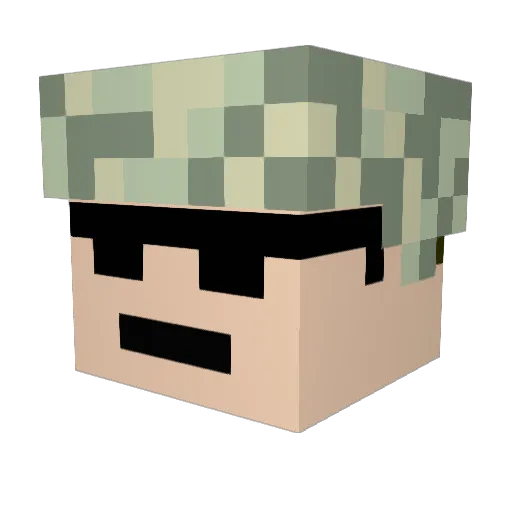 trevorjj70 Minecraft avatar head, 3D render