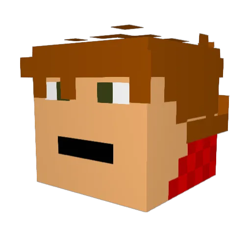 trevorred07 Minecraft avatar head, 3D render