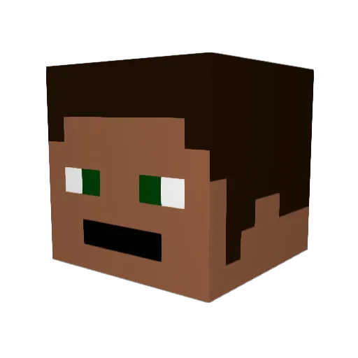 trexacorn Minecraft avatar head, 3D render