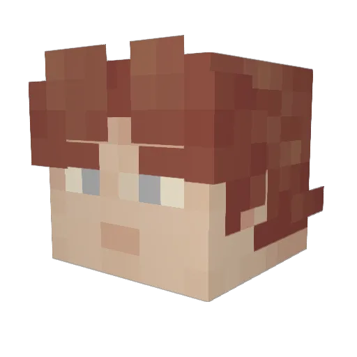 trexsam Minecraft avatar head, 3D render