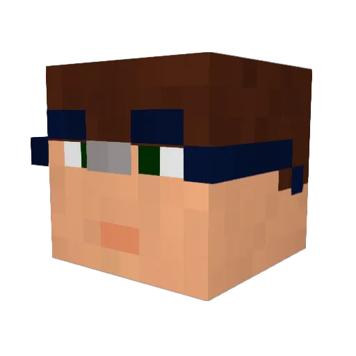 trexwin Minecraft avatar head, 3D render