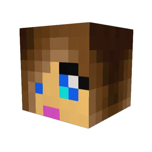 trexwithguns Minecraft avatar head, 3D render