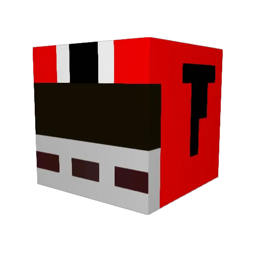 treyred Minecraft avatar head, 3D render