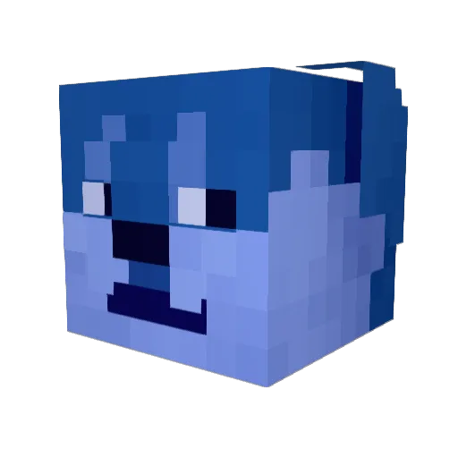 trezors Minecraft avatar head, 3D render