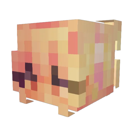 trfo Minecraft avatar head, 3D render