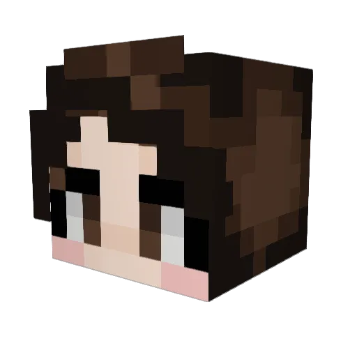 triangelina Minecraft avatar head, 3D render