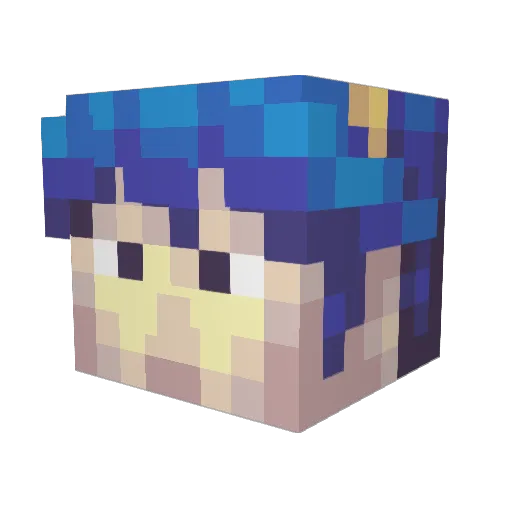 tribewar Minecraft avatar head, 3D render