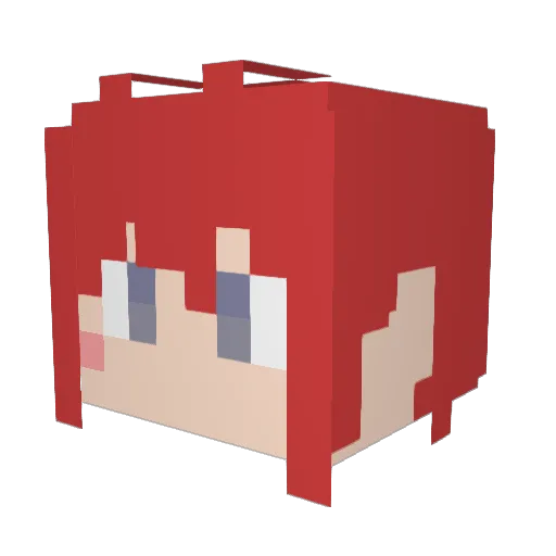 trickster0039 Minecraft avatar head, 3D render