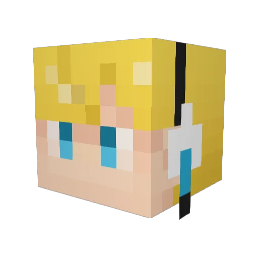 trickster_t Minecraft avatar head, 3D render