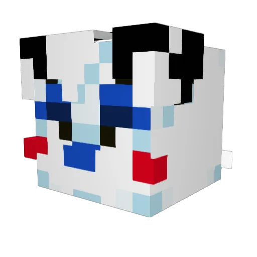 tricksterwish Minecraft avatar head, 3D render